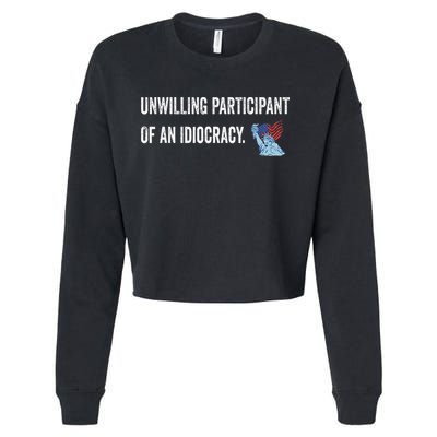 Unwilling Participant Of An Idiocracy Cropped Pullover Crew