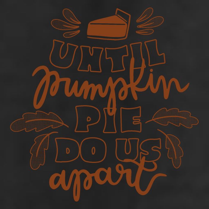 Until Pumpkin Pie Do Us Apart 7 Panel Mesh Trucker Snapback Hat