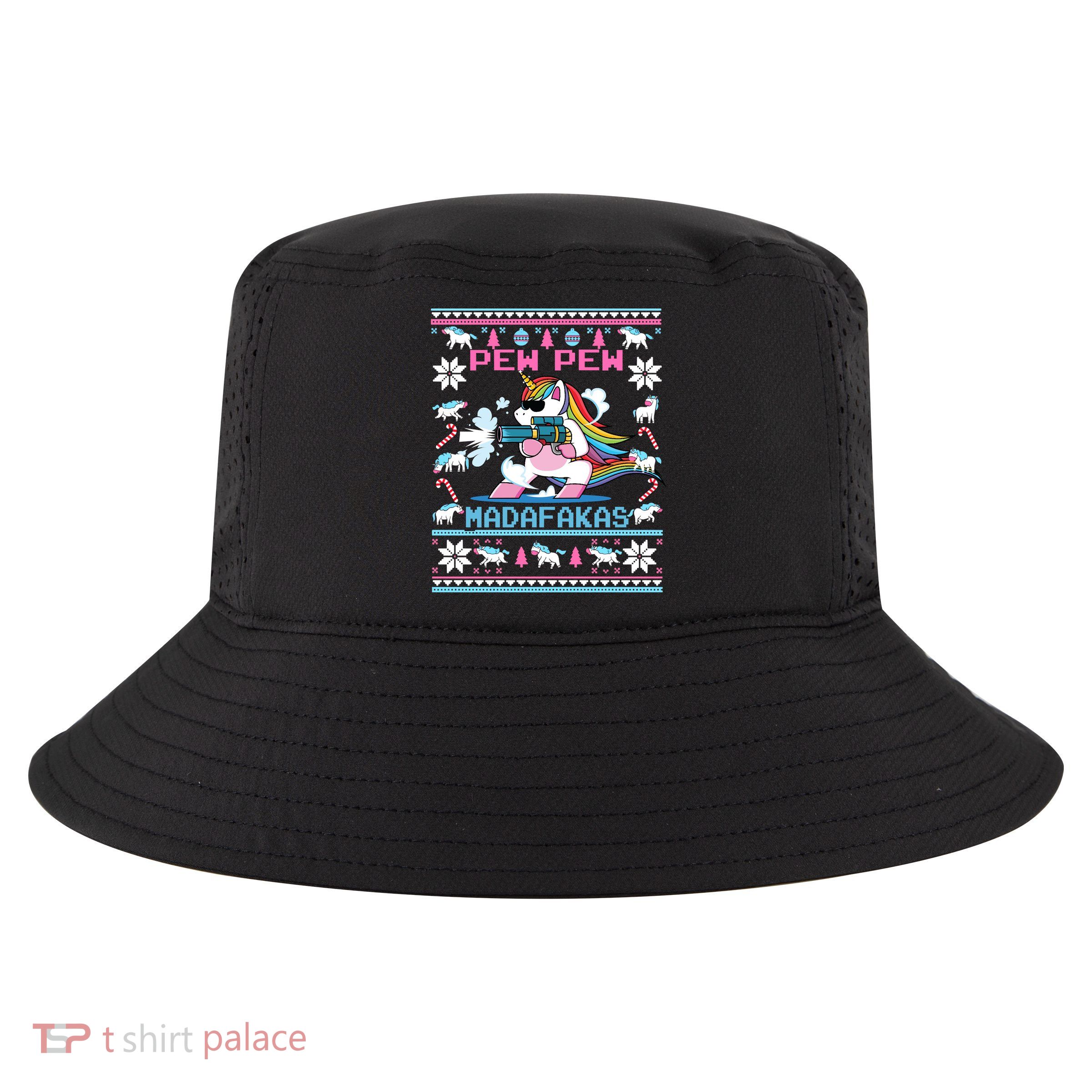 Unicorn Pew Pew Madafakas Ugly Christmas Sweater Cool Comfort Performance Bucket Hat