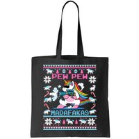 Unicorn Pew Pew Madafakas Ugly Christmas Sweater Bag