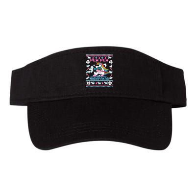 Unicorn Pew Pew Madafakas Ugly Christmas Sweater Valucap Bio-Washed Visor