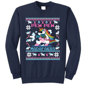 Unicorn Pew Pew Madafakas Ugly Christmas Sweater Sweatshirt