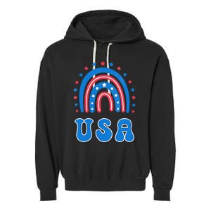 Usa Patriotic Proud To Be An American Garment-Dyed Fleece Hoodie