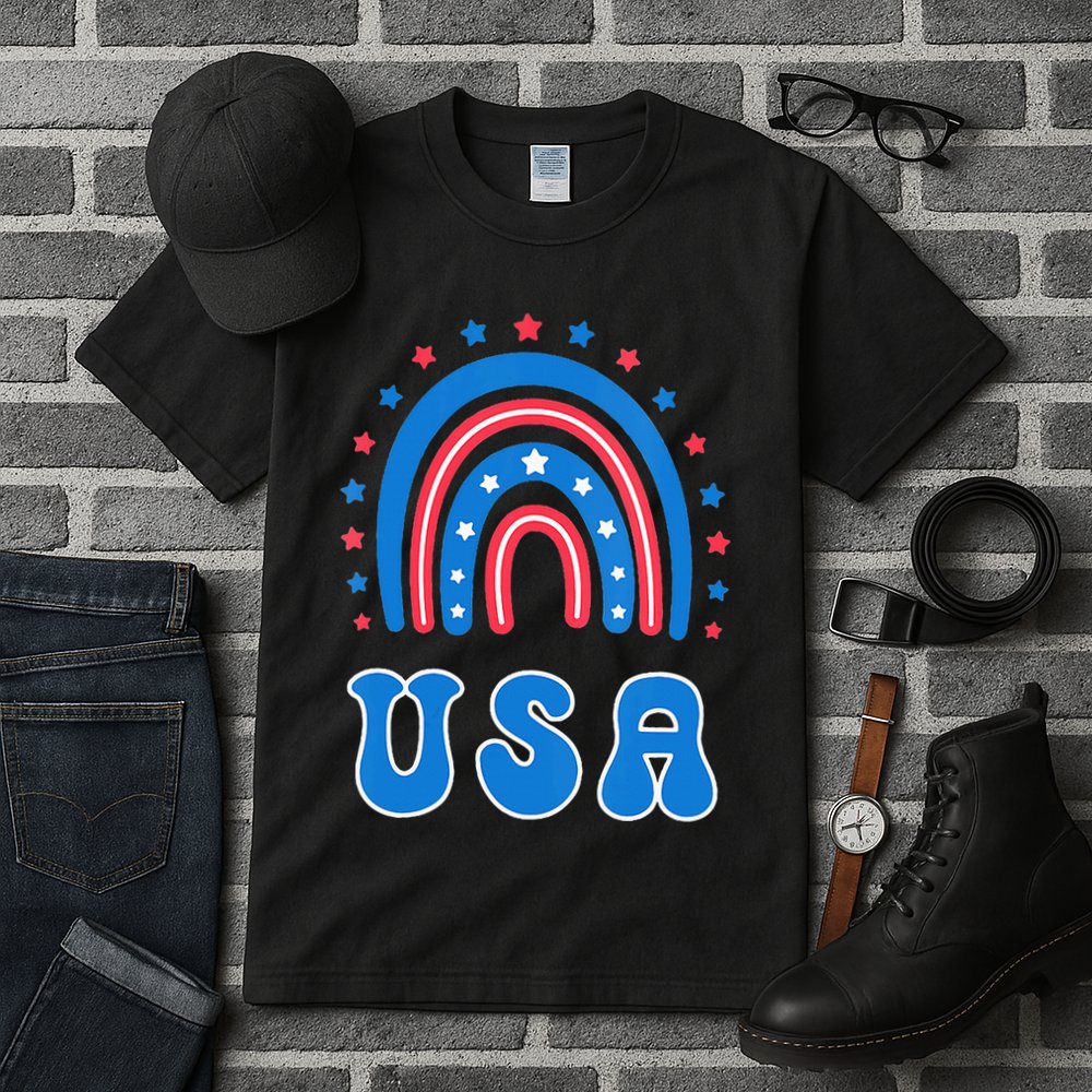 Usa Patriotic Proud To Be An American Tall T-Shirt
