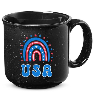 Usa Patriotic Proud To Be An American 15oz Campfire Ceramic Mug