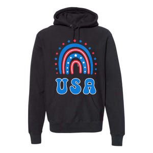 Usa Patriotic Proud To Be An American Premium Hoodie