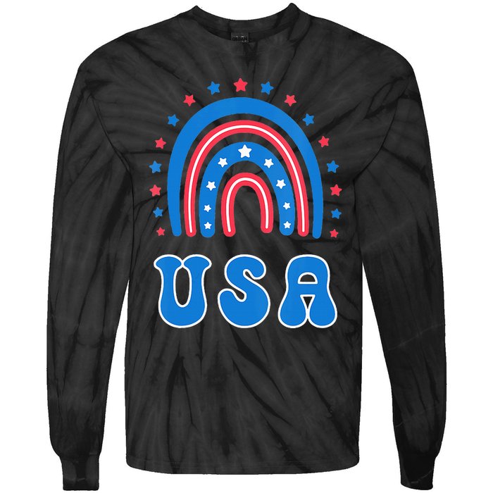 Usa Patriotic Proud To Be An American Tie-Dye Long Sleeve Shirt