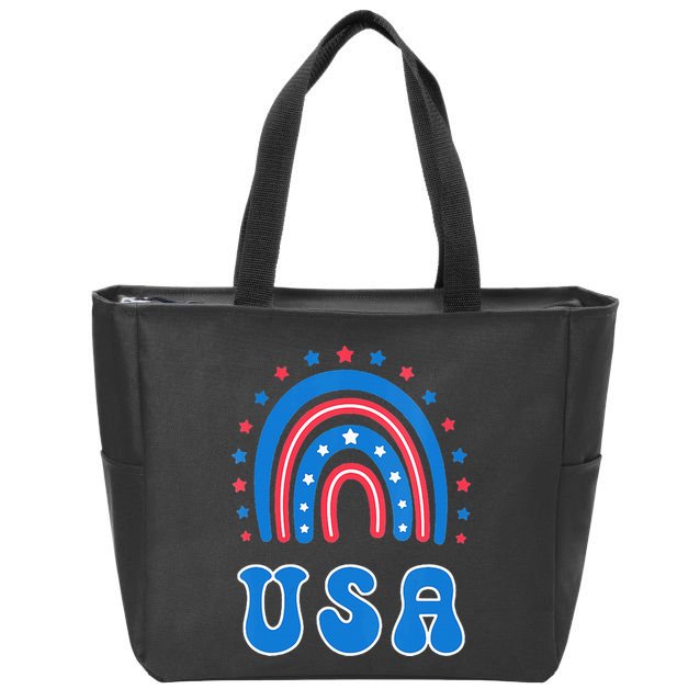 Usa Patriotic Proud To Be An American Zip Tote Bag
