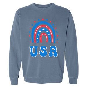 Usa Patriotic Proud To Be An American Garment-Dyed Sweatshirt