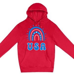 Usa Patriotic Proud To Be An American Premium Pullover Hoodie