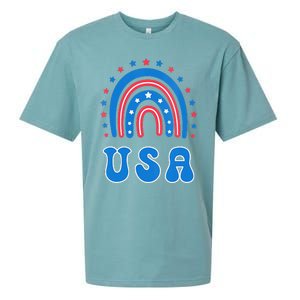 Usa Patriotic Proud To Be An American Sueded Cloud Jersey T-Shirt