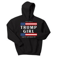 Usa Patriotic Proud Trump Girl Vote America Flag Design Kids Hoodie