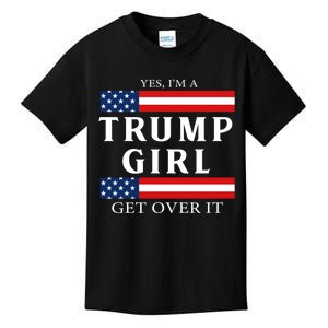 Usa Patriotic Proud Trump Girl Vote America Flag Design Kids T-Shirt