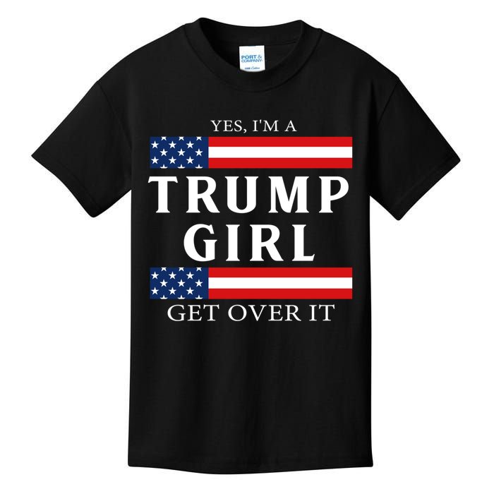 Usa Patriotic Proud Trump Girl Vote America Flag Design Kids T-Shirt