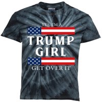 Usa Patriotic Proud Trump Girl Vote America Flag Design Kids Tie-Dye T-Shirt