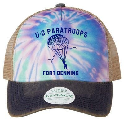 US Paratroops Paratroopers Fort Benning WW2 Legacy Tie Dye Trucker Hat