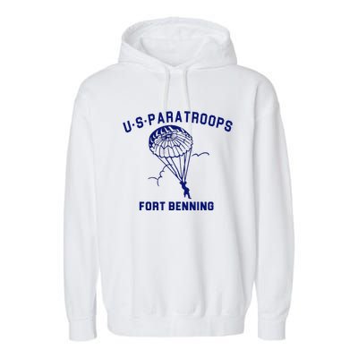 US Paratroops Paratroopers Fort Benning WW2 Garment-Dyed Fleece Hoodie