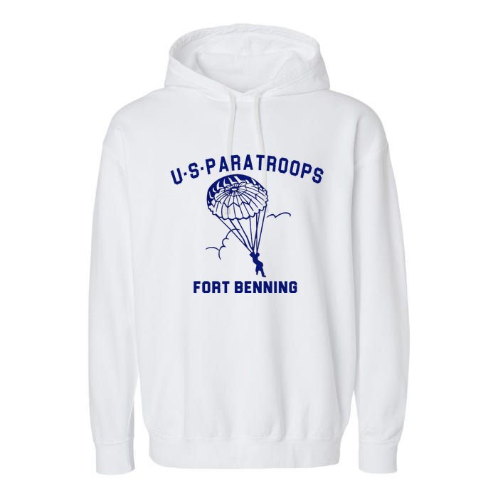 US Paratroops Paratroopers Fort Benning WW2 Garment-Dyed Fleece Hoodie