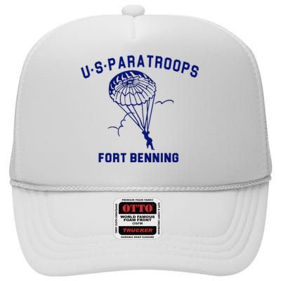 US Paratroops Paratroopers Fort Benning WW2 High Crown Mesh Back Trucker Hat