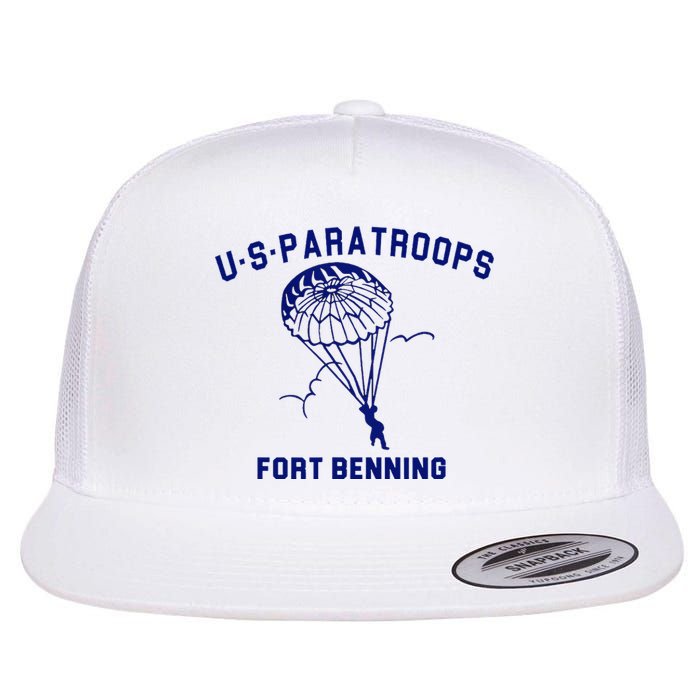 US Paratroops Paratroopers Fort Benning WW2 Flat Bill Trucker Hat