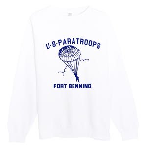 US Paratroops Paratroopers Fort Benning WW2 Premium Crewneck Sweatshirt