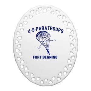 US Paratroops Paratroopers Fort Benning WW2 Ceramic Oval Ornament