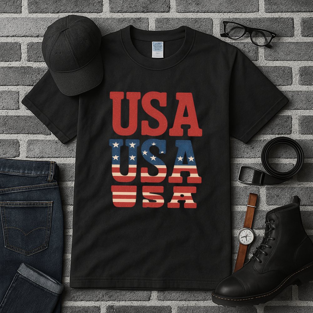 USA Patriotic Print Tall T-Shirt