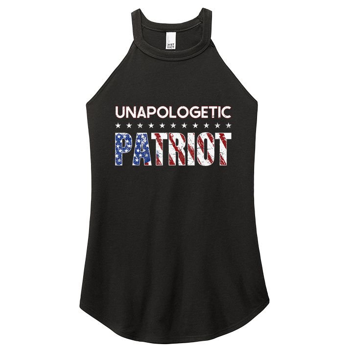 Unapologetic Patriot Patriotic American Conservative Women's Perfect Tri Rocker Tank