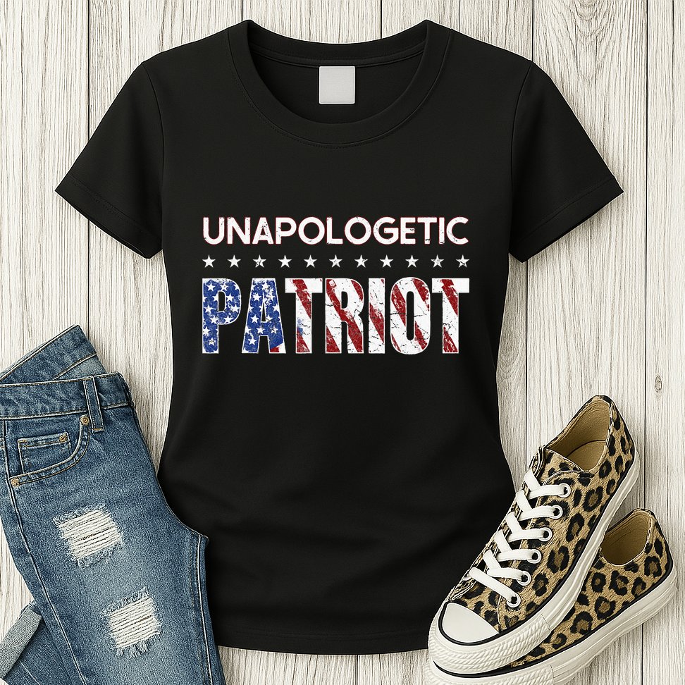Unapologetic Patriot Patriotic American Conservative Womens T-Shirt