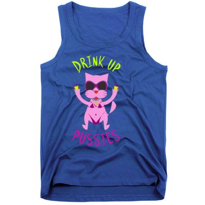 Up Pussies Party Witches And Bitches Gift Cat Lovers Sign Gift Tank Top