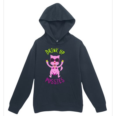 Up Pussies Party Witches And Bitches Gift Cat Lovers Sign Gift Urban Pullover Hoodie