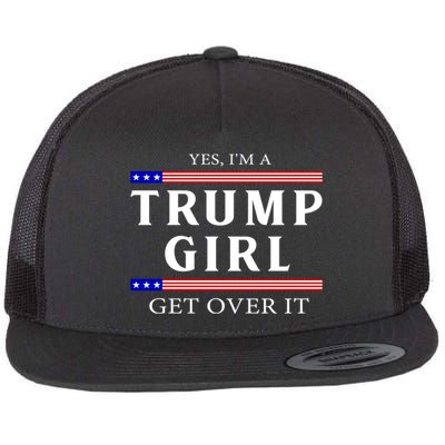 Usa Patriotic Proud Trump Girl Vote Gift Flat Bill Trucker Hat