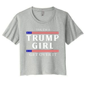 Usa Patriotic Proud Trump Girl Vote Gift Women's Crop Top Tee