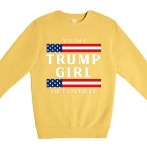 Usa Patriotic Proud Trump Vote America Flag Design Gift Premium Crewneck Sweatshirt