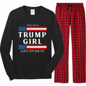 Usa Patriotic Proud Trump Vote America Flag Design Gift Long Sleeve Pajama Set