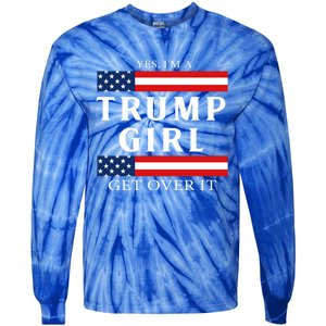 Usa Patriotic Proud Trump Vote America Flag Design Gift Tie-Dye Long Sleeve Shirt