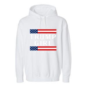 Usa Patriotic Proud Trump Vote America Flag Design Gift Garment-Dyed Fleece Hoodie