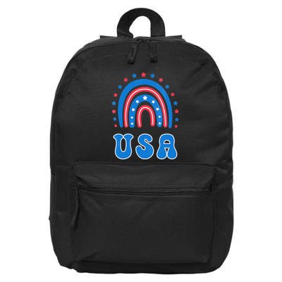 Usa Patriotic Proud To Be An American 16 in Basic Backpack