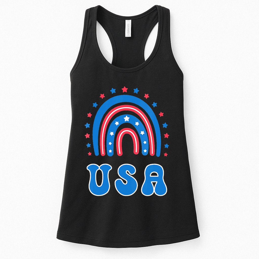 Usa Patriotic Proud To Be An American Womens Tank Top