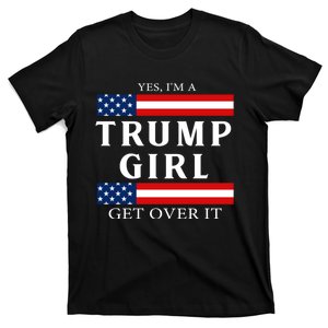 Usa Patriotic Proud Trump Girl Vote America Flag Design T-Shirt