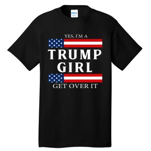 Usa Patriotic Proud Trump Girl Vote America Flag Design Tall T-Shirt