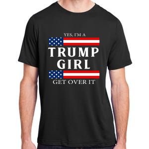 Usa Patriotic Proud Trump Girl Vote America Flag Design Adult ChromaSoft Performance T-Shirt