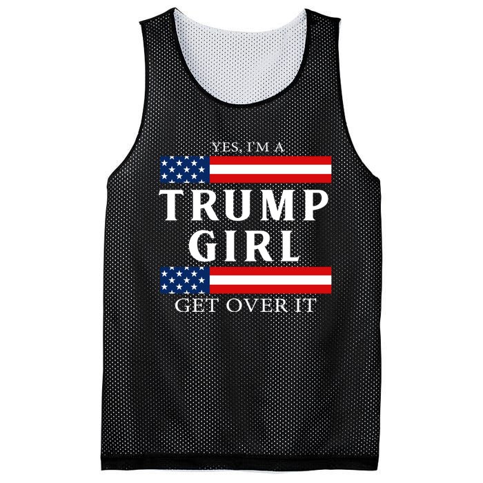 Usa Patriotic Proud Trump Girl Vote America Flag Design Mesh Reversible Basketball Jersey Tank