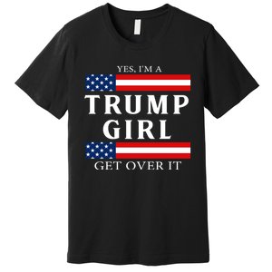 Usa Patriotic Proud Trump Girl Vote America Flag Design Premium T-Shirt