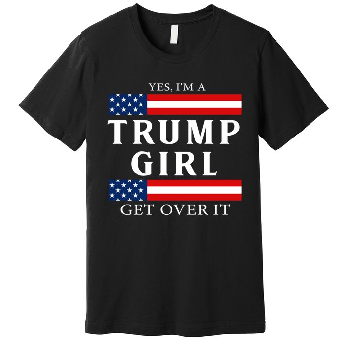 Usa Patriotic Proud Trump Girl Vote America Flag Design Premium T-Shirt