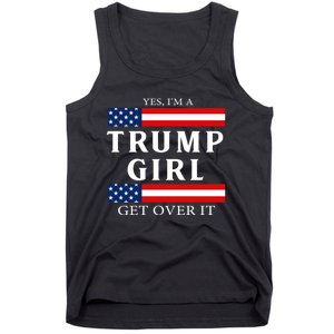 Usa Patriotic Proud Trump Girl Vote America Flag Design Tank Top