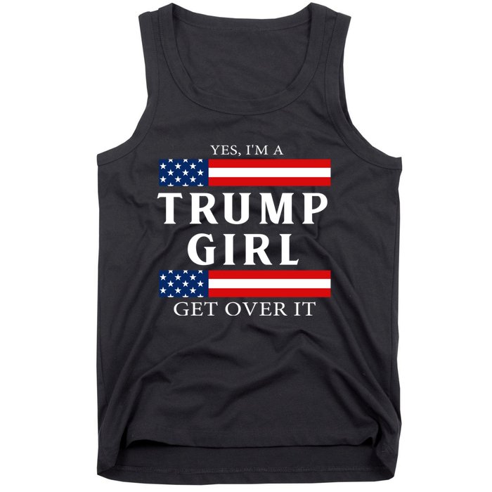 Usa Patriotic Proud Trump Girl Vote America Flag Design Tank Top