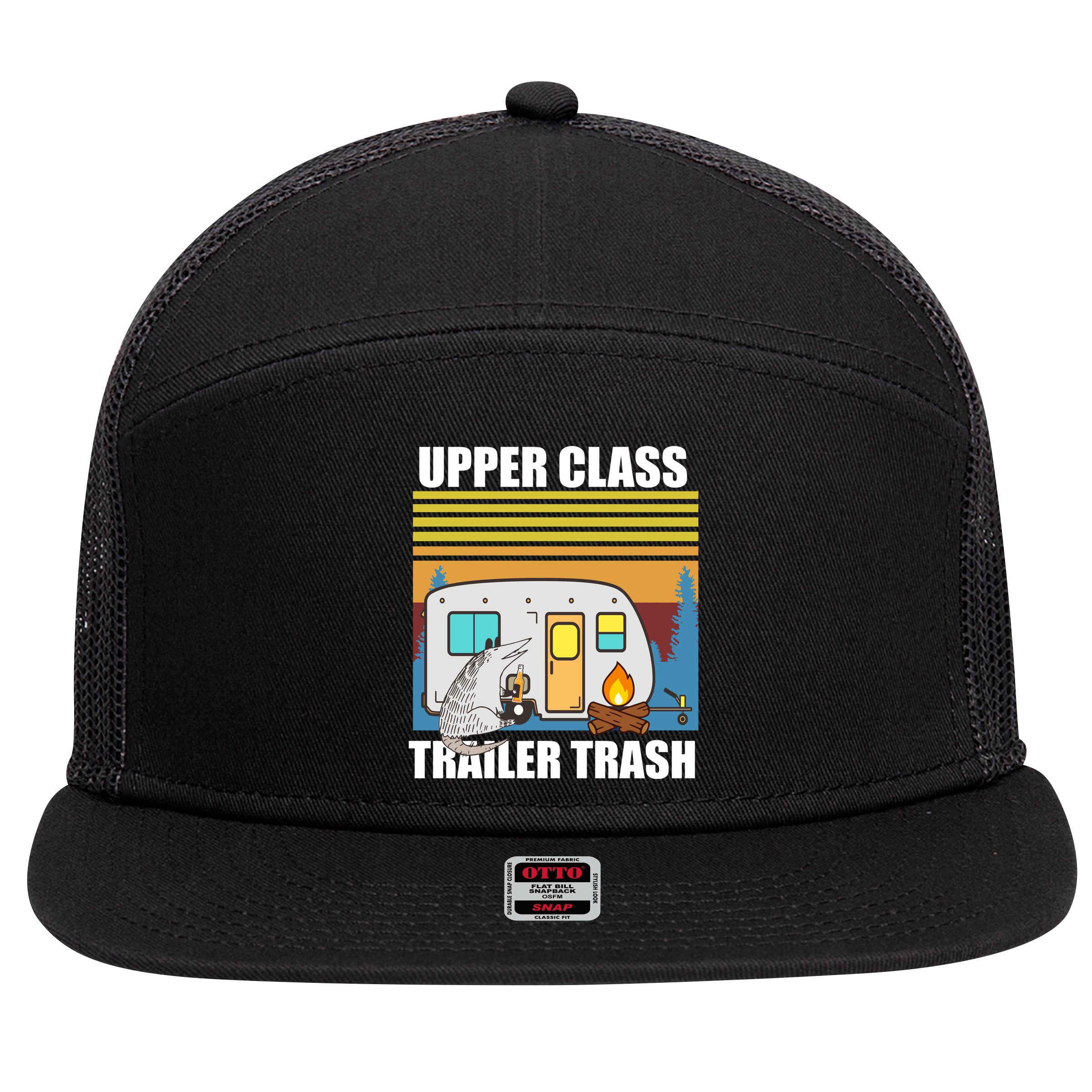 Upper Class Trailer trash 7 Panel Mesh Trucker Snapback Hat