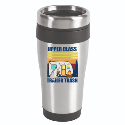 Upper Class Trailer trash 16oz Travel Tumbler
