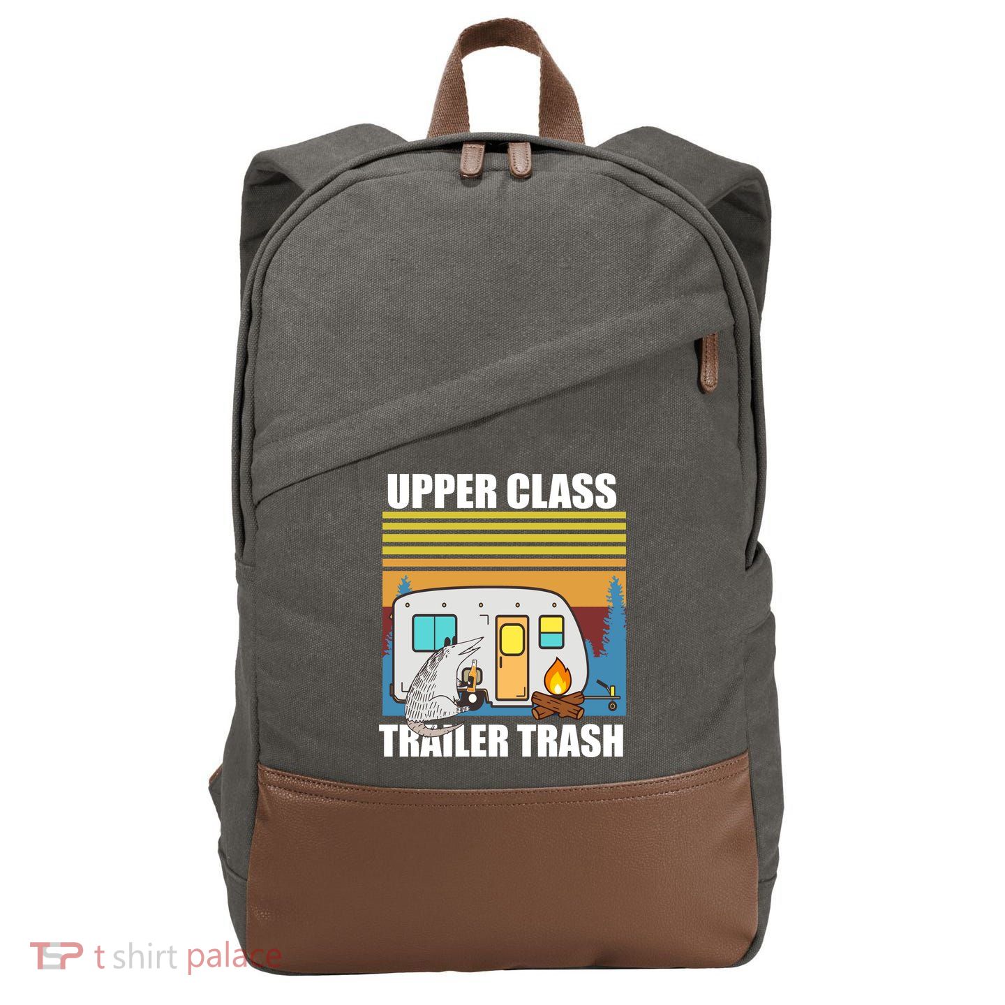Upper Class Trailer trash Cotton Canvas Backpack